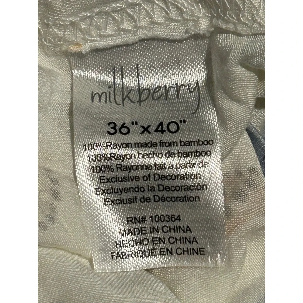 Kk34 Milkberry Baby Swaddle‎ Blanket 36x40 Bamboo Jungle Animals Clouds